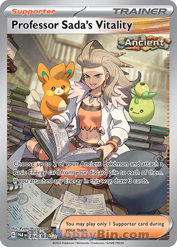 Professor Sada's Vitality #256/182 Special Illustration Rare - Paradox Rift Pokemon card