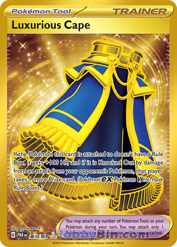 Luxurious Cape #265/182 Hyper Rare - Paradox Rift Pokemon card
