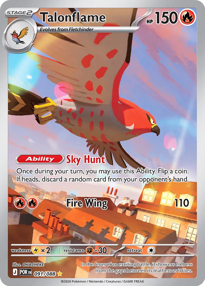 0091 Talonflame Illustration Rare Perfect Order