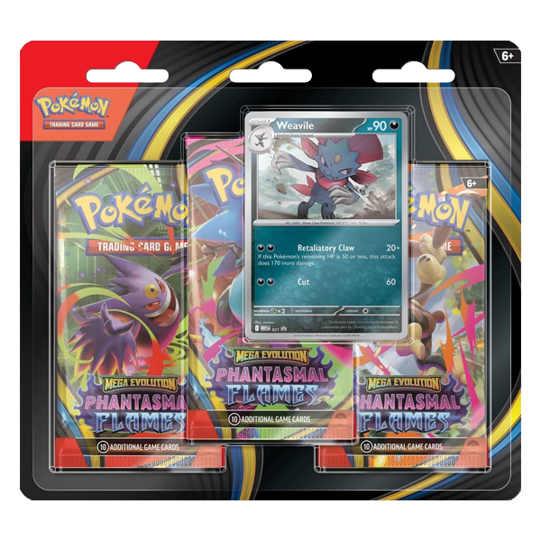 Phantasmal Flames Weavile 3 Pack Blister