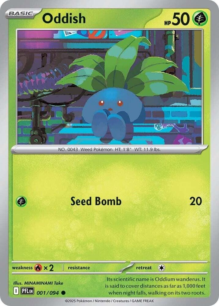 Oddish Phantasmal Flames Common #001