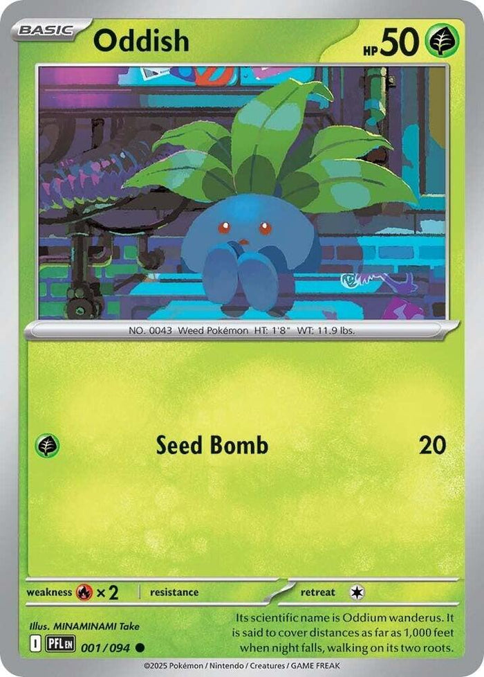 Oddish Phantasmal Flames Common #001