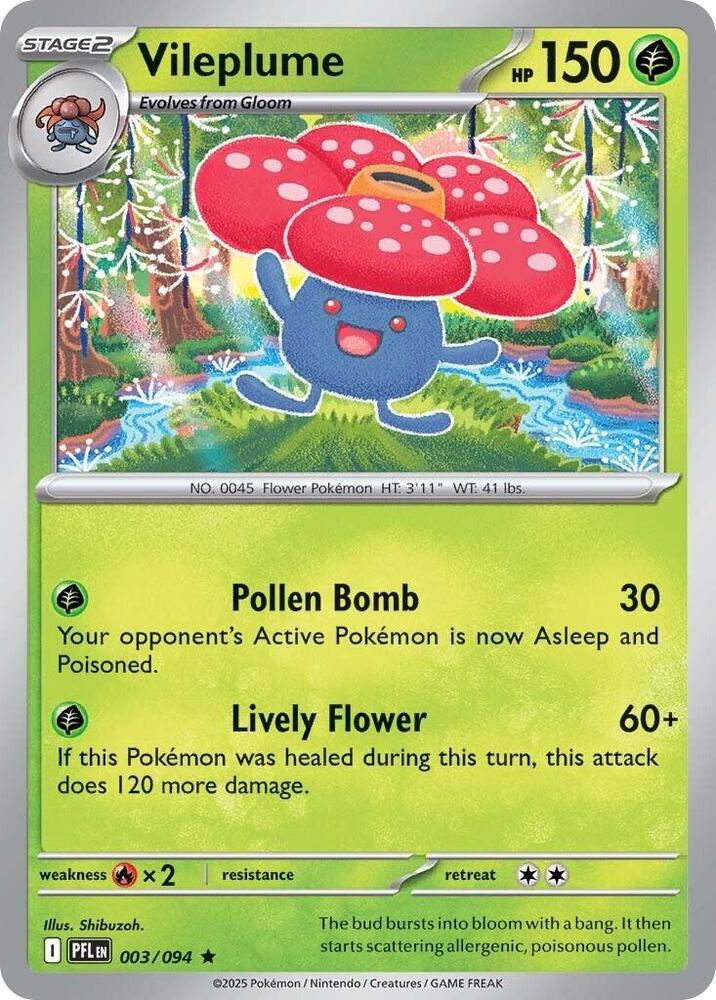 Vileplume Phantasmal Flames Uncommon #003