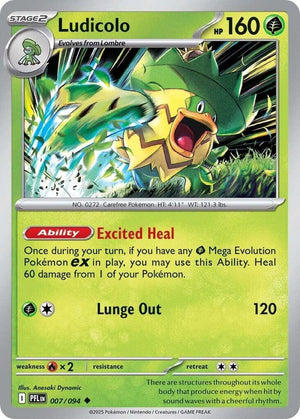0007 Ludicolo Uncommon Phantasmal Flames