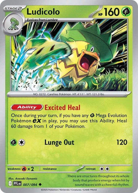 Ludicolo Phantasmal Flames Uncommon #007