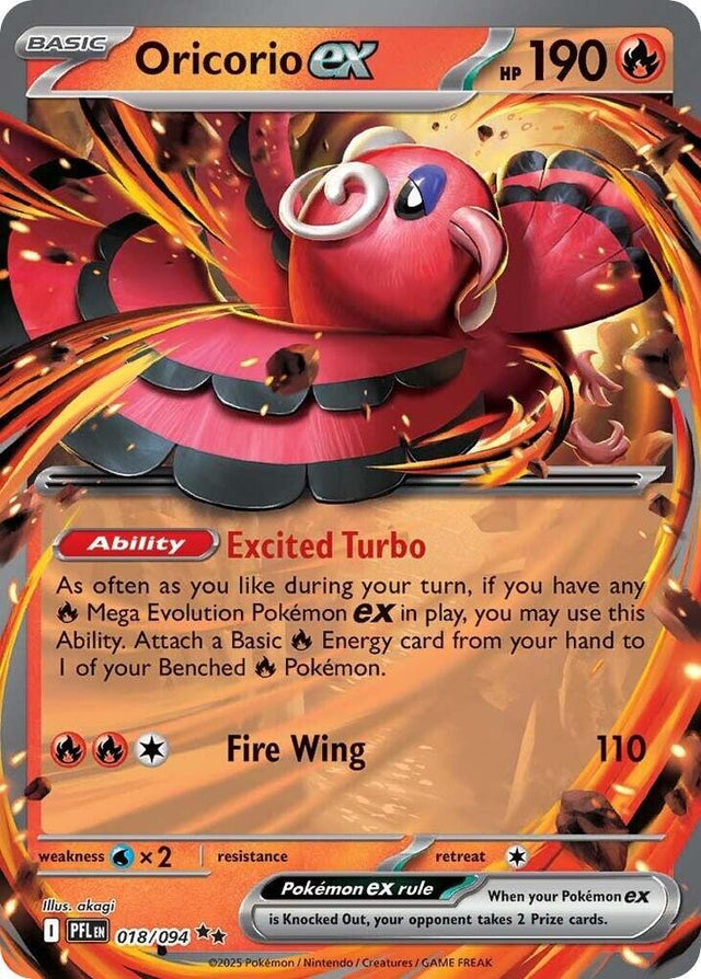 Oricorio ex Phantasmal Flames Double Rare #018