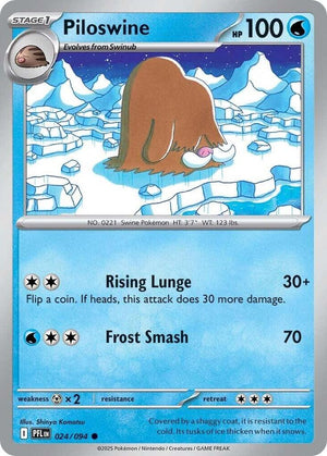 0024 Piloswine Common Phantasmal Flames