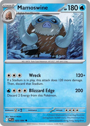 0025 Mamoswine Uncommon Phantasmal Flames