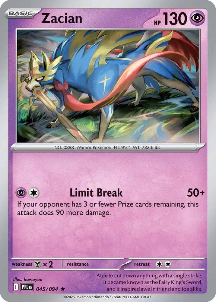Zacian Phantasmal Flames Rare #045