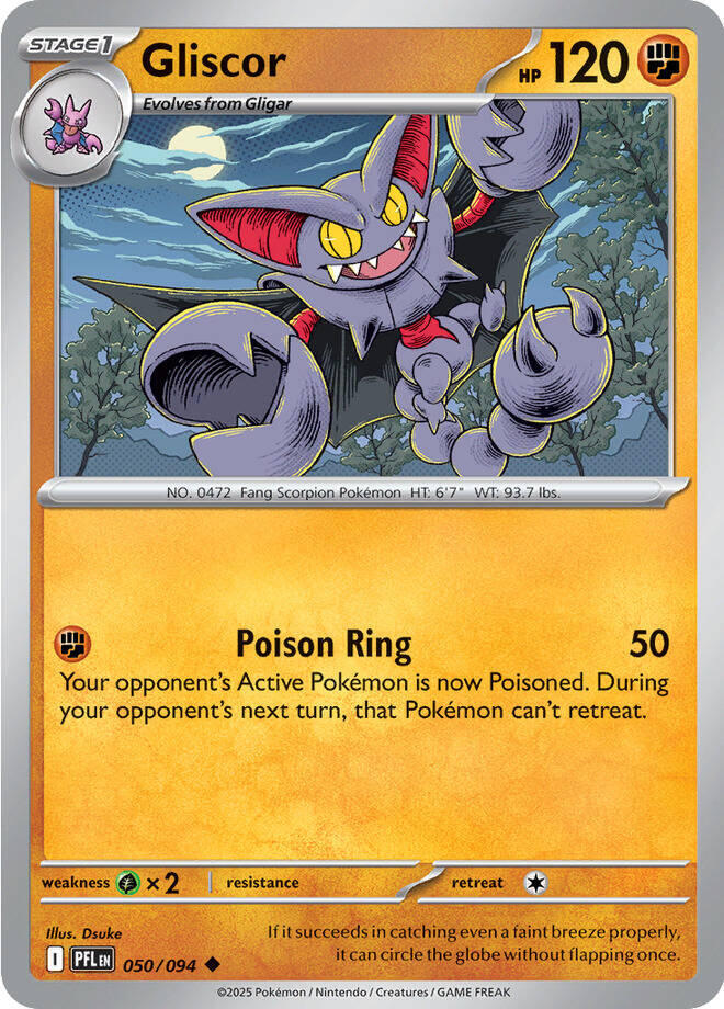 Gliscor #050/094 Uncommon - Phantasmal Flames Pokemon card