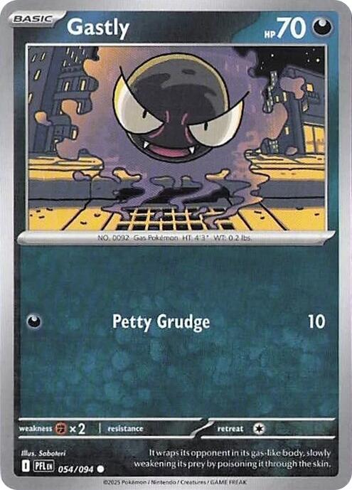 Gastly #054/094 Common - Phantasmal Flames Pokemon card