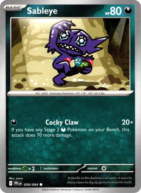 Sableye Phantasmal Flames Common #059