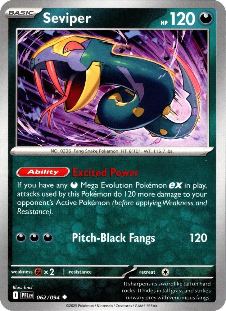 0062 Seviper Uncommon Phantasmal Flames