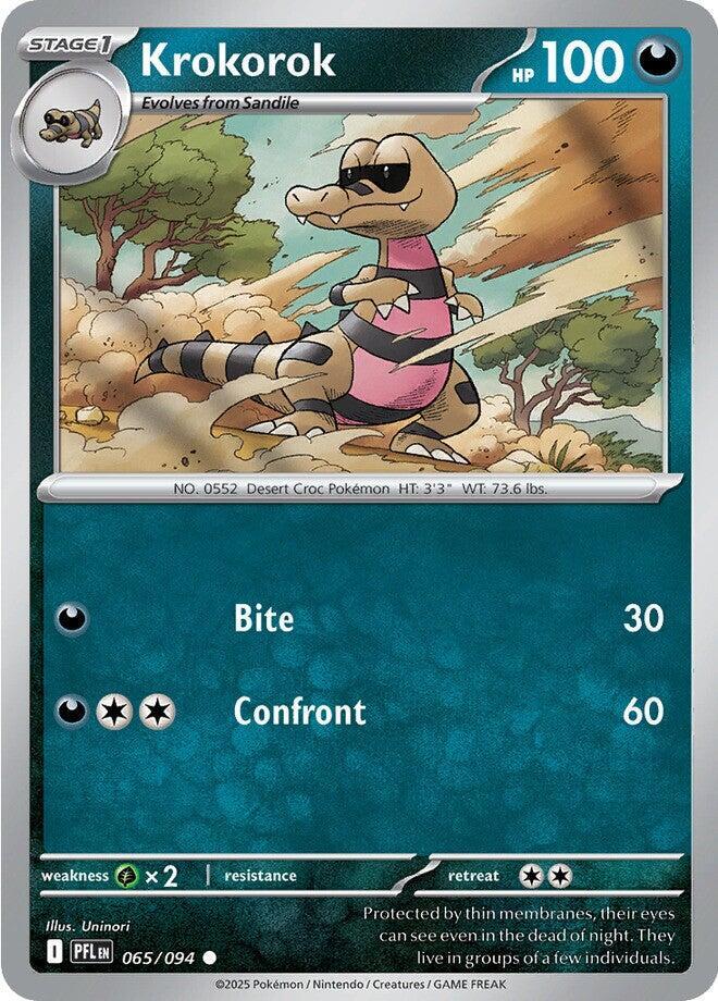 Krokorok #065/094 Common - Phantasmal Flames Pokemon card