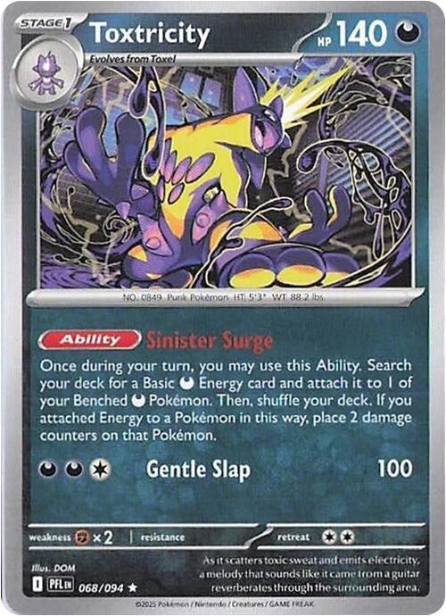 Toxtricity #068/094 Rare - Phantasmal Flames Pokemon card