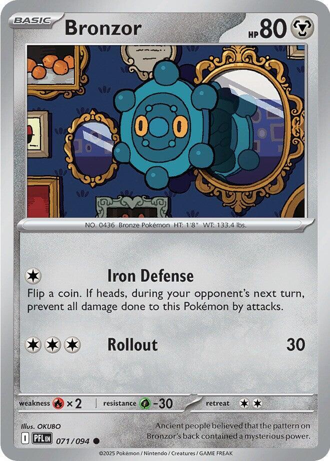 Bronzor #071/094 Common - Phantasmal Flames Pokemon card
