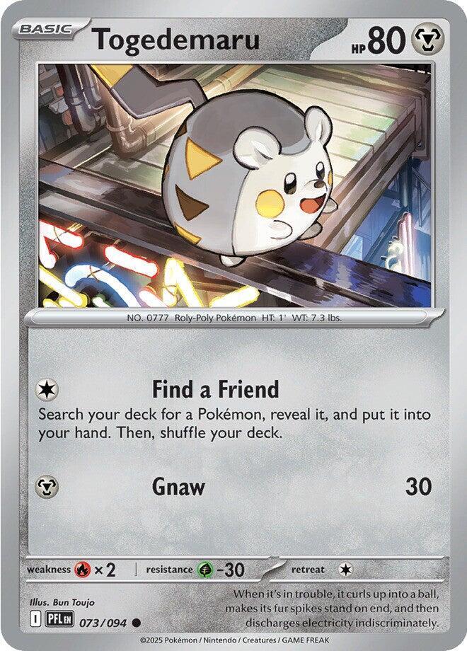 Togedemaru #073/094 Common - Phantasmal Flames Pokemon card