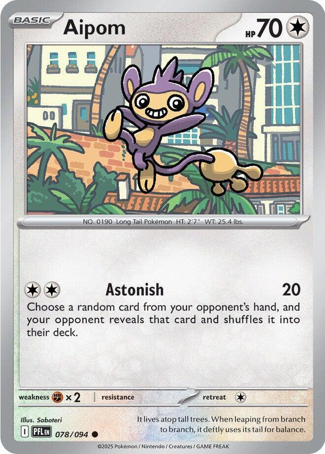 Aipom #078/094 Common - Phantasmal Flames Pokemon card
