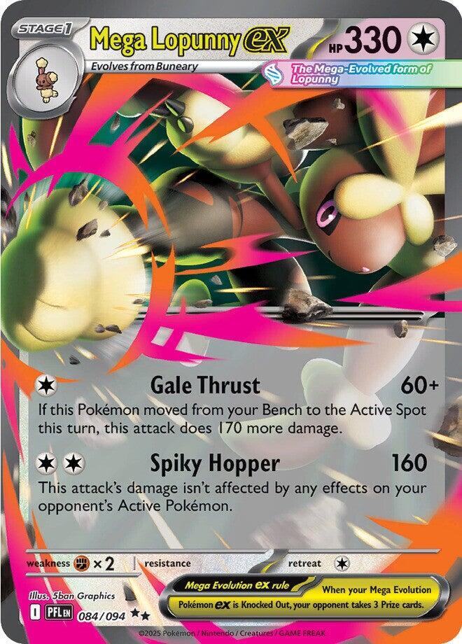 Mega Lopunny ex #084/094 Double Rare - Phantasmal Flames Pokemon card