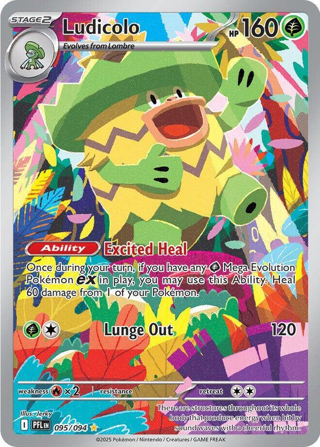 Ludicolo #095/094 Illustration Rare - Phantasmal Flames Pokemon card
