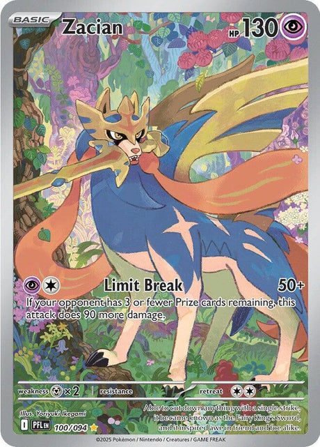 Zacian Phantasmal Flames Illustration Rare #100