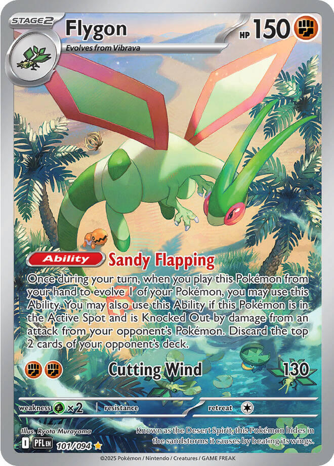 Flygon #101/094 Illustration Rare - Phantasmal Flames Pokemon card