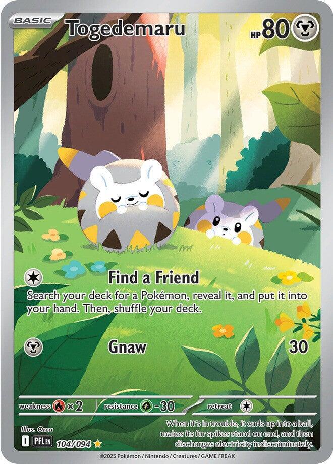 Togedemaru #104/094 Illustration Rare - Phantasmal Flames Pokemon card