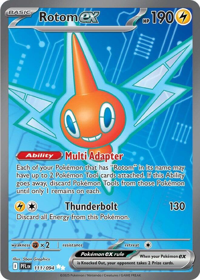Rotom ex #111/094 Ultra Rare - Phantasmal Flames Pokemon card