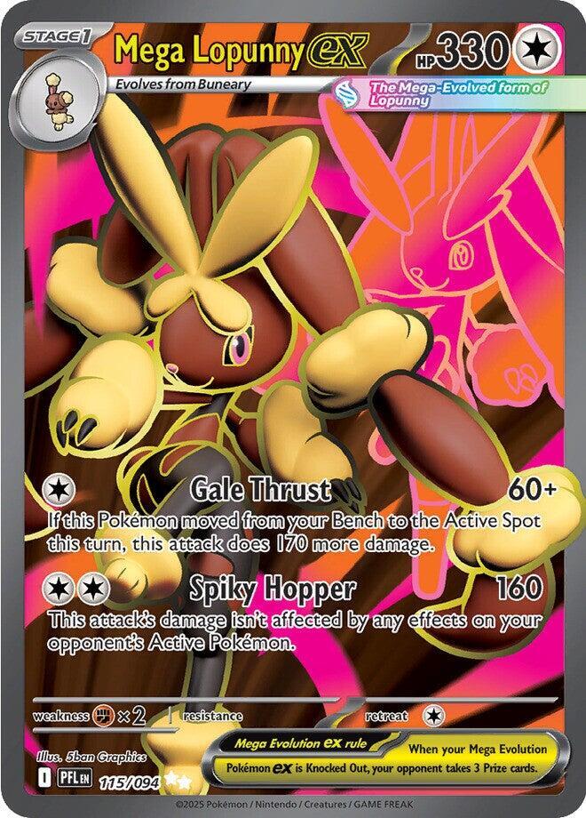 Mega Lopunny ex #115/094 Ultra Rare - Phantasmal Flames Pokemon card
