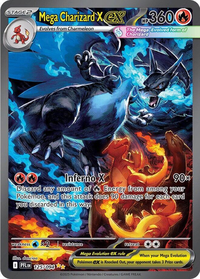 Mega Charizard X ex #125/094 Special Illustration Rare - Phantasmal Flames Pokemon card