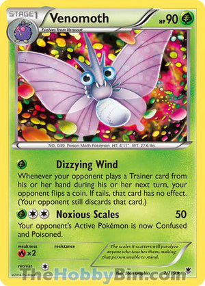 0002 Venomoth Rare Phantom Forces