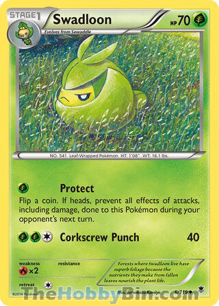 Swadloon #6/119 Uncommon - Phantom Forces Pokemon card