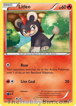 Litleo #11/119 Common - Phantom Forces Pokemon card