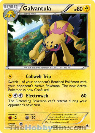 Galvantula #27/119 Rare - Phantom Forces Pokemon card