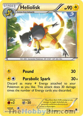 Heliolisk #30/119 Holo Rare - Phantom Forces Pokemon card