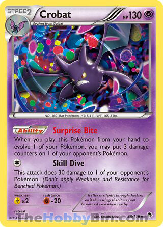 Crobat #33/119 Rare - Phantom Forces Pokemon card