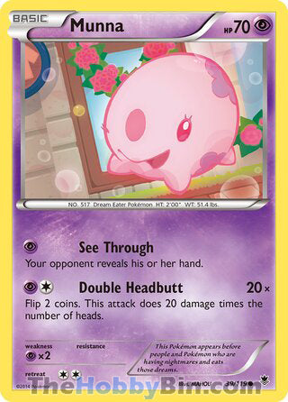 Munna #39/119 Common - Phantom Forces Pokemon card
