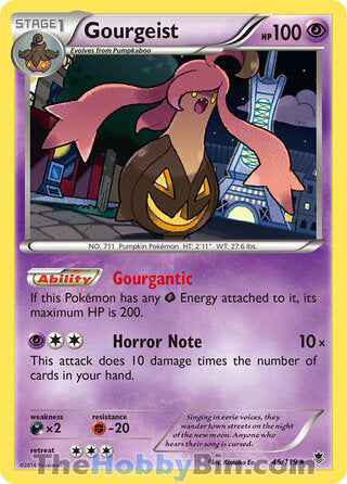 Gourgeist #45/119 Holo Rare - Phantom Forces Pokemon card