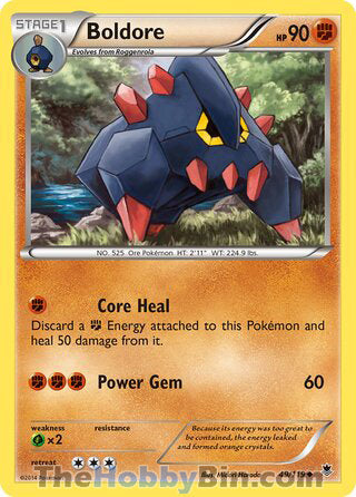 Boldore #49/119 Uncommon - Phantom Forces Pokemon card