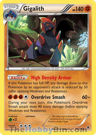 Gigalith #50/119 Holo Rare - Phantom Forces Pokemon card