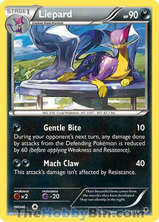 Liepard #57/119 Uncommon - Phantom Forces Pokemon card