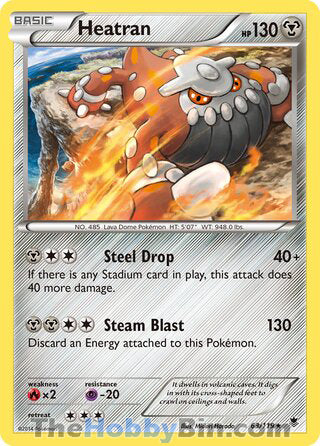 Heatran #63/119 Holo Rare - Phantom Forces Pokemon card