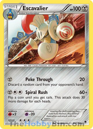 Escavalier #64/119 Rare - Phantom Forces Pokemon card