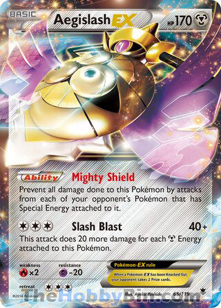 Aegislash EX #65/119 Ultra Rare - Phantom Forces Pokemon card