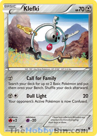 Klefki #66/119 Uncommon - Phantom Forces Pokemon card