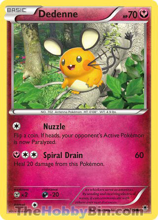 Dedenne #70/119 Common - Phantom Forces Pokemon card