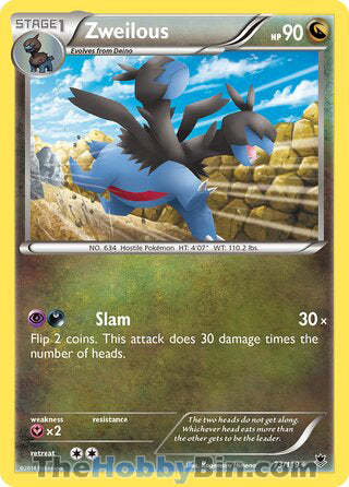 Zweilous #73/119 Uncommon - Phantom Forces Pokemon card