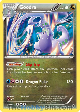 Goodra #77/119 Holo Rare - Phantom Forces Pokemon card