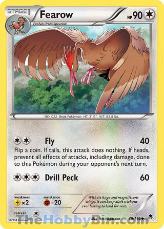 Fearow #79/119 Uncommon - Phantom Forces Pokemon card