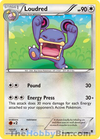 Loudred #84/119 Uncommon - Phantom Forces Pokemon card